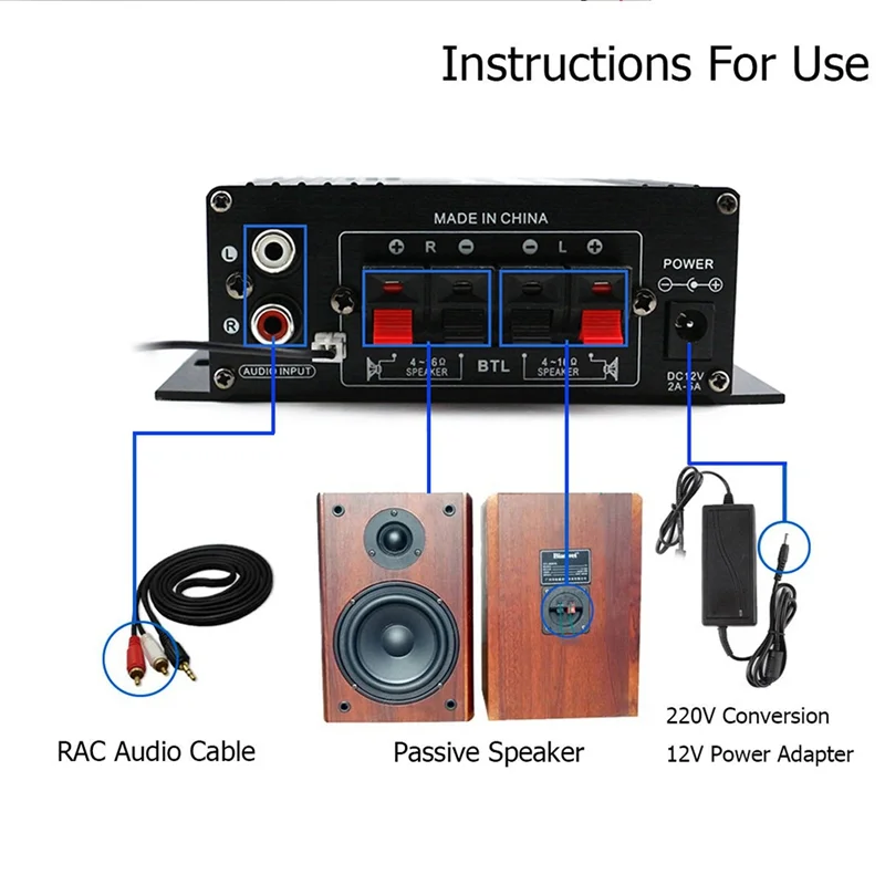 BTLIFE-Mini HIFI Stereo Audio Amplifier 2.0 Channel Auto Music Subwoofer Speaker 20W+ 20W Digital USB OTG Input
BTLIFE-Mini HIFI Stereo Audio Amplifier 2.0 Channel Auto Music Subwoofer Speaker 20W+ 20W Digital USB OTG Input