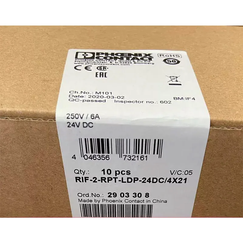 2903308 Original PHOENIX CONTACT RIF-2-RPT-LDP-24DC/4X21 relay module
2903308 Original PHOENIX CONTACT RIF-2-RPT-LDP-24DC/4X21 relay module