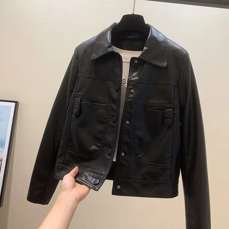 Jacket Spring and Autumn Fashion Foreign Style 2025 Small Dopamine Casual Women's Clothing Leather Jacket Short Simple Commuting
Jacket Spring and Autumn Fashion Foreign Style 2025 Small Dopamine Casual Women's Clothing Leather Jacket Short Simple Commuting