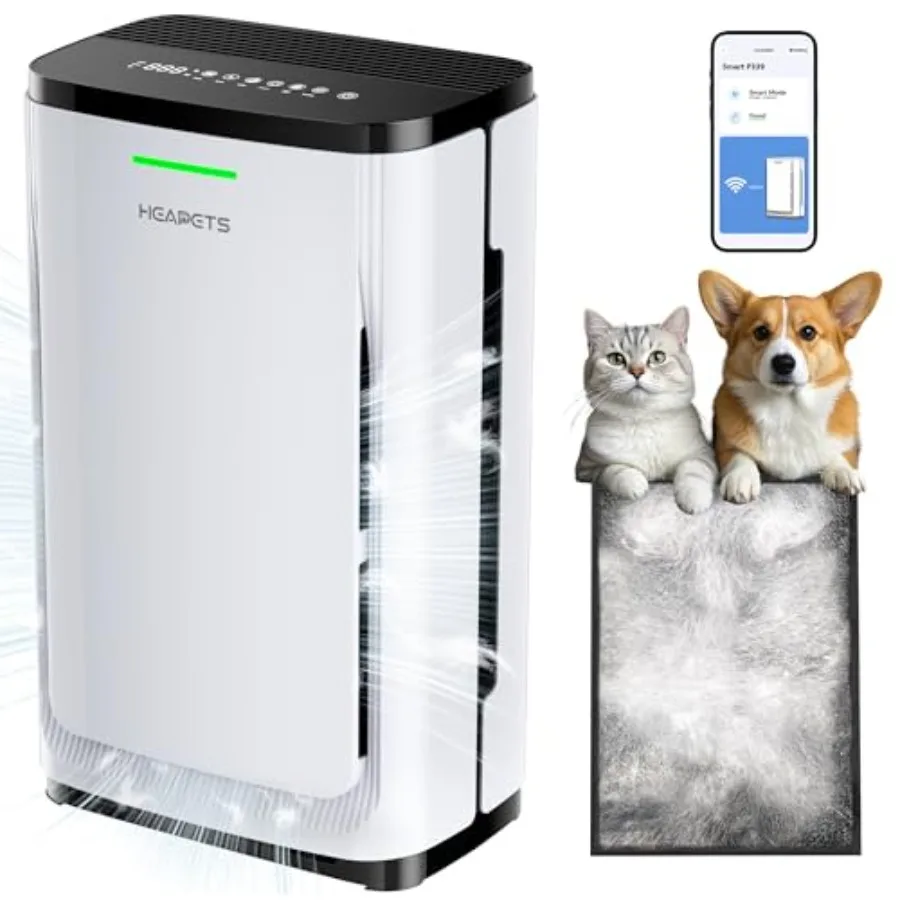 Pet Air Purifier Large Home 4200 sq ft, Suck up Floating Cat Dog Hair Dander, 7-Stage H13 HEPA Anion Activated Carbon Filter, A
Pet Air Purifier Large Home 4200 sq ft, Suck up Floating Cat Dog Hair Dander, 7-Stage H13 HEPA Anion Activated Carbon Filter, A