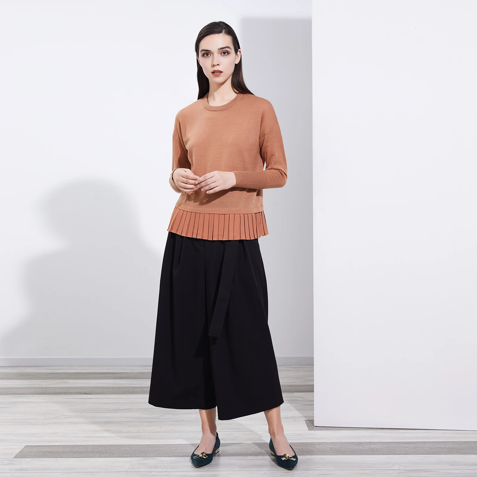 ung Wool Knitted Splice Ruffle round Ne Overhead Knitwear Commute Sle Long Sve Regular Length Pure Color Women's Top
ung Wool Knitted Splice Ruffle round Ne Overhead Knitwear Commute Sle Long Sve Regular Length Pure Color Women's Top