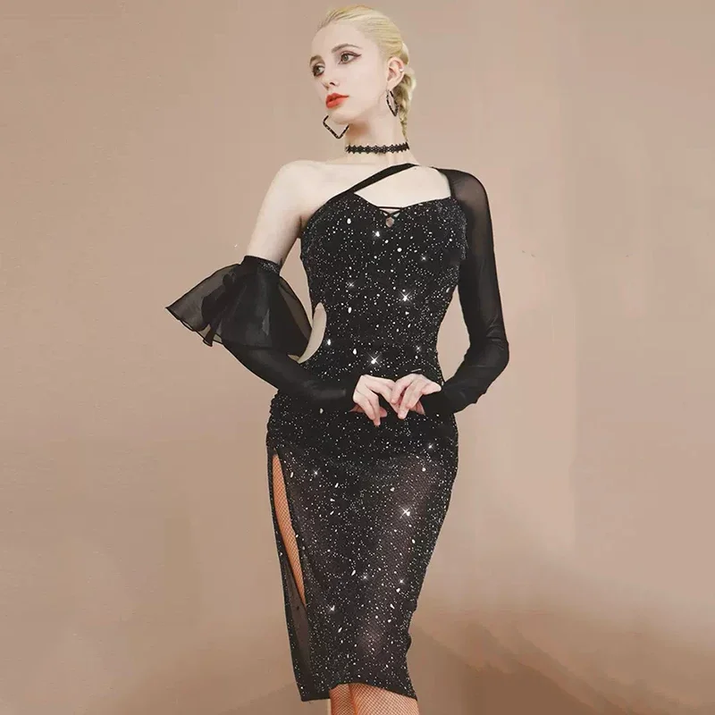 Women's Performance Ballroom Dress Long Sleeves Salsa Clothes Rumba Practice Wear Costume Latin Dance Competition Dress
Women's Performance Ballroom Dress Long Sleeves Salsa Clothes Rumba Practice Wear Costume Latin Dance Competition Dress