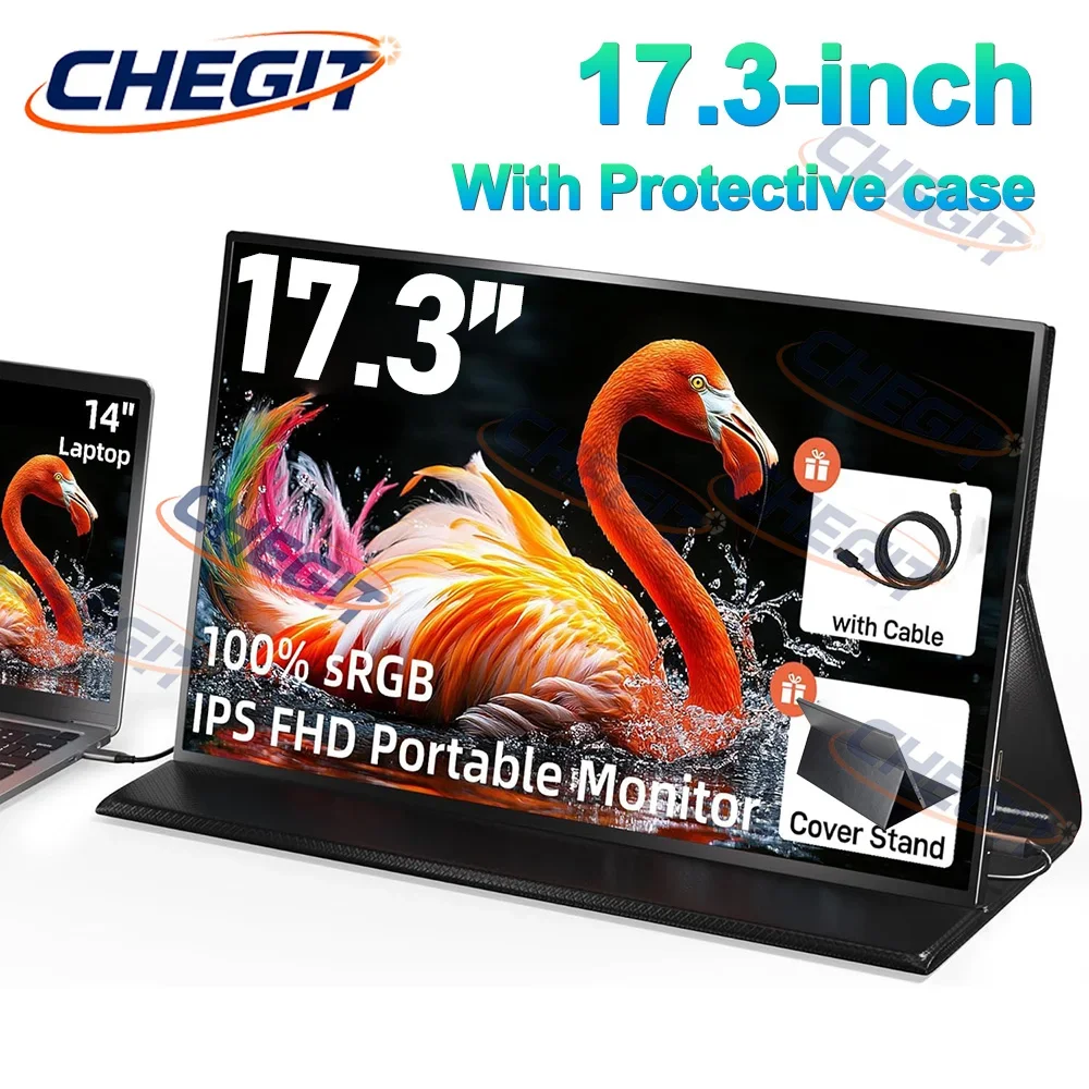 17.3 inch Portable Monitor With Protective Case HD IPS Display Computer Monitor HDMI-Compatible For Laptop Xbox Switch PC Game
17.3 inch Portable Monitor With Protective Case HD IPS Display Computer Monitor HDMI-Compatible For Laptop Xbox Switch PC Game