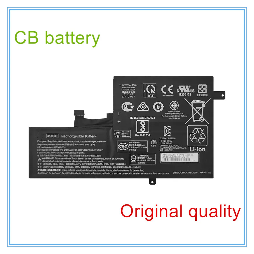 Original Battery For AS03XL Battery For HSTNN-IB7W 918340-1C1 11.1V 44.95Wh 4050mAh
Original Battery For AS03XL Battery For HSTNN-IB7W 918340-1C1 11.1V 44.95Wh 4050mAh