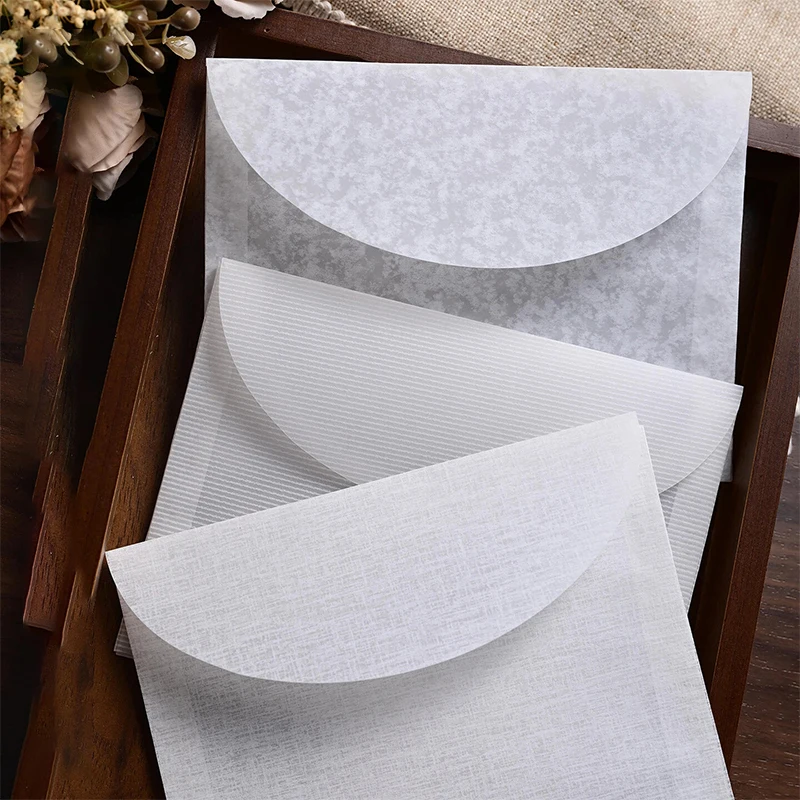 50pcs Envelopes Wedding 162x125mm Translucent Envelope for Invitations Postcards Giftbox Message Business Letters Storage Bag
50pcs Envelopes Wedding 162x125mm Translucent Envelope for Invitations Postcards Giftbox Message Business Letters Storage Bag