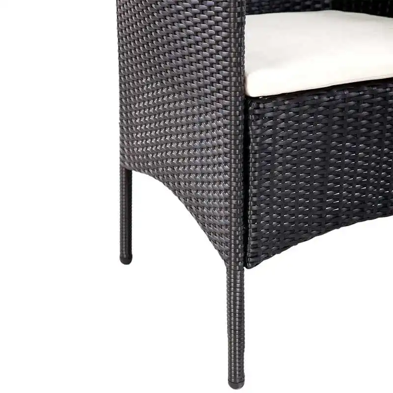 4 Piece Patio Lounge Set with Cushions Poly Rattan Black
4 Piece Patio Lounge Set with Cushions Poly Rattan Black