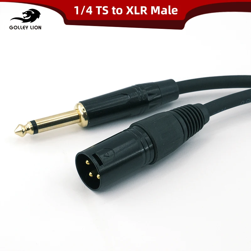 XLR Male to 1/4 Inch 6.35mm TS Mono Microphone Cable Unbalanced Patch Cord Adapter for Mic Console Stage Speakers Mixers AMP
XLR Male to 1/4 Inch 6.35mm TS Mono Microphone Cable Unbalanced Patch Cord Adapter for Mic Console Stage Speakers Mixers AMP