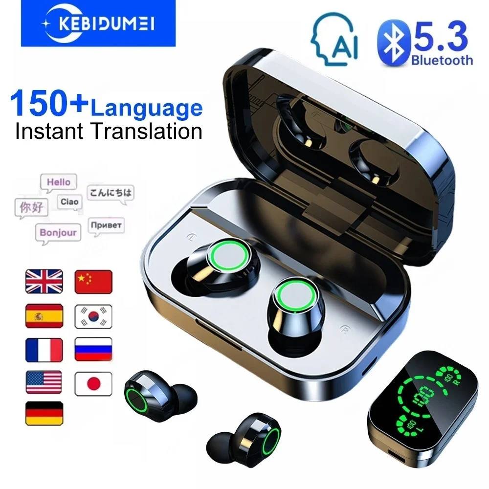 AI Headsets Bluetooth 5.3 Instant Translation Earphones Support 150+Language Wireless Headphones HiFi Noise Reduction Earbuds
AI Headsets Bluetooth 5.3 Instant Translation Earphones Support 150+Language Wireless Headphones HiFi Noise Reduction Earbuds