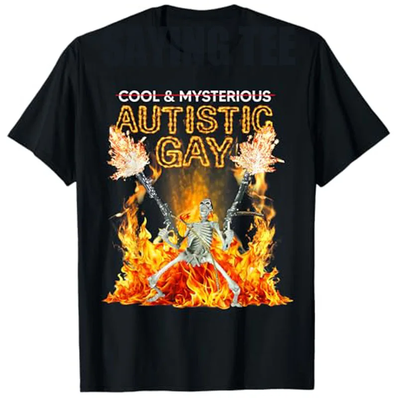 Autistic and Gay Skeleton Unhinged Cursed Autism Meme T-Shirt Funny Graphic Saying Tee Short Sleeve Unique Y2k Top Novelty Gift
Autistic and Gay Skeleton Unhinged Cursed Autism Meme T-Shirt Funny Graphic Saying Tee Short Sleeve Unique Y2k Top Novelty Gift