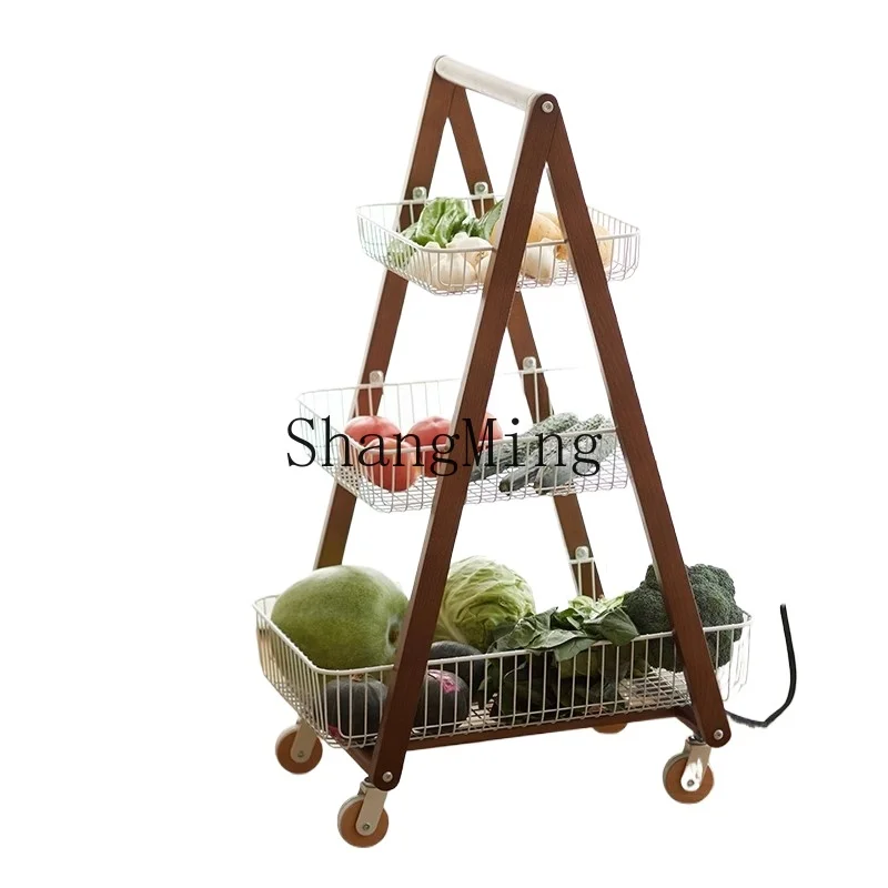 LXY medieval solid wood snack rack movable living room multi-layer floor storage rack
LXY medieval solid wood snack rack movable living room multi-layer floor storage rack