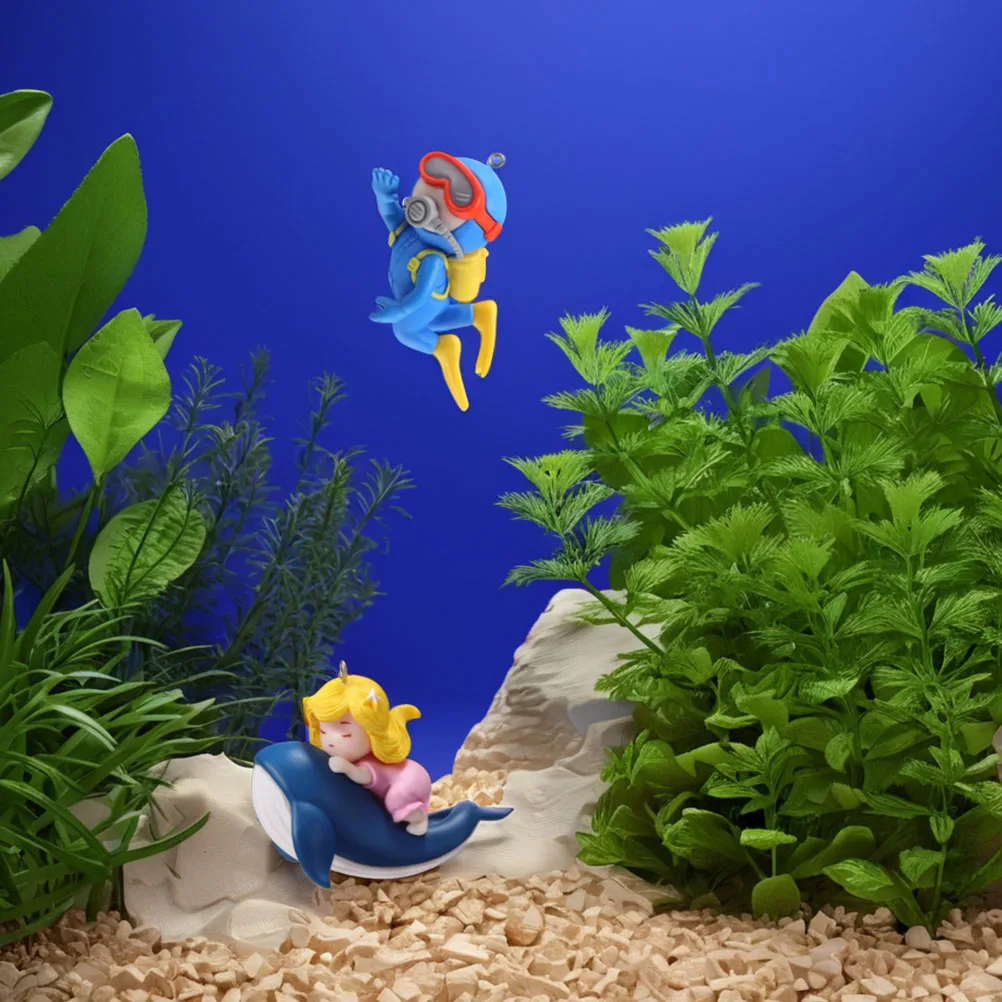 4pcs Pvc Diver Whale-Riding Girls Decorations Ornaments Betta Fish Tank Accessories Diver Ornament Fish Tank Floating
4pcs Pvc Diver Whale-Riding Girls Decorations Ornaments Betta Fish Tank Accessories Diver Ornament Fish Tank Floating