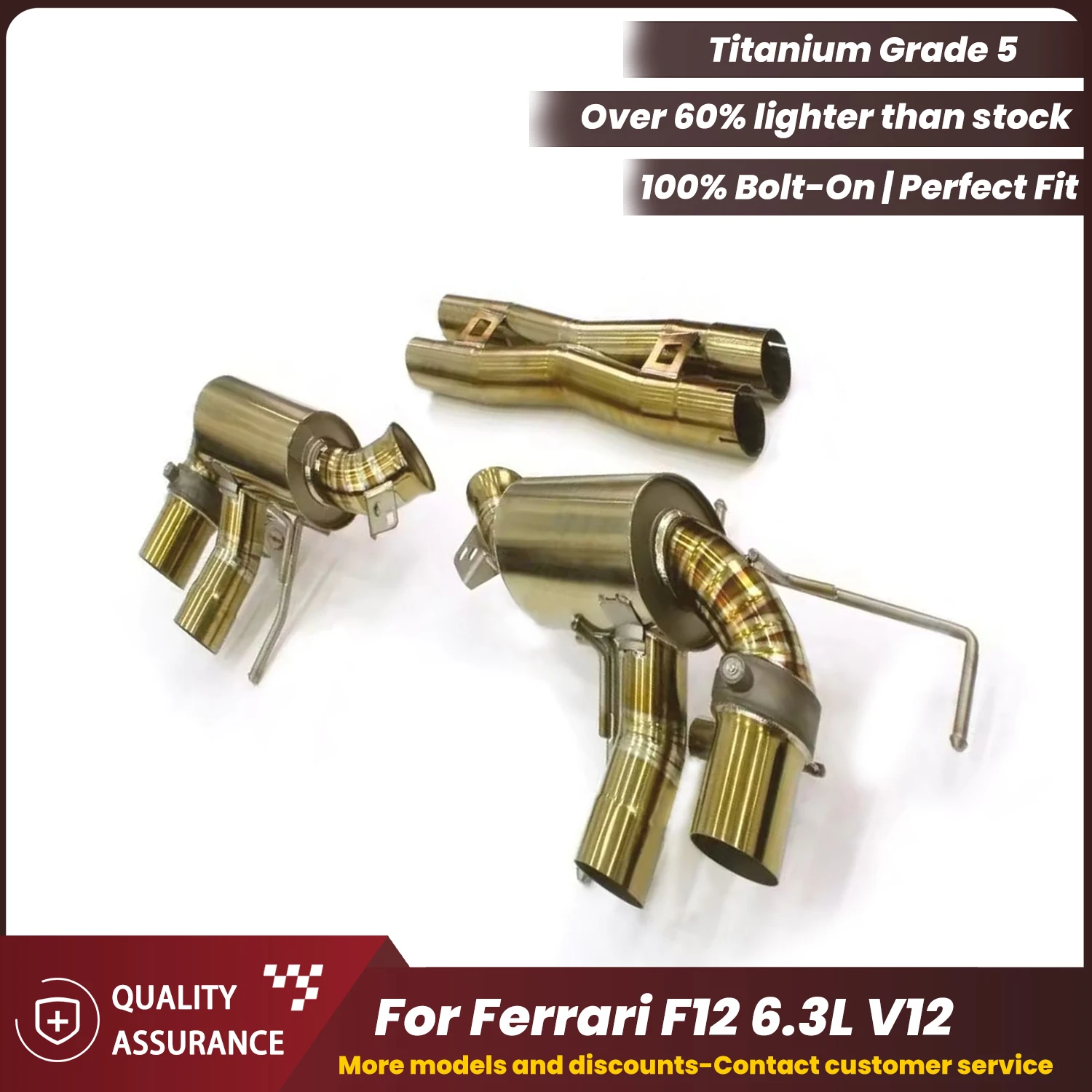 Клапанный спортивный звук ECCF TItanium Catback выхлоп для высокопроизводительной системы Ferrari F12 6.3L V12 
Клапанный спортивный звук ECCF TItanium Catback выхлоп для высокопроизводительной системы Ferrari F12 6.3L V12