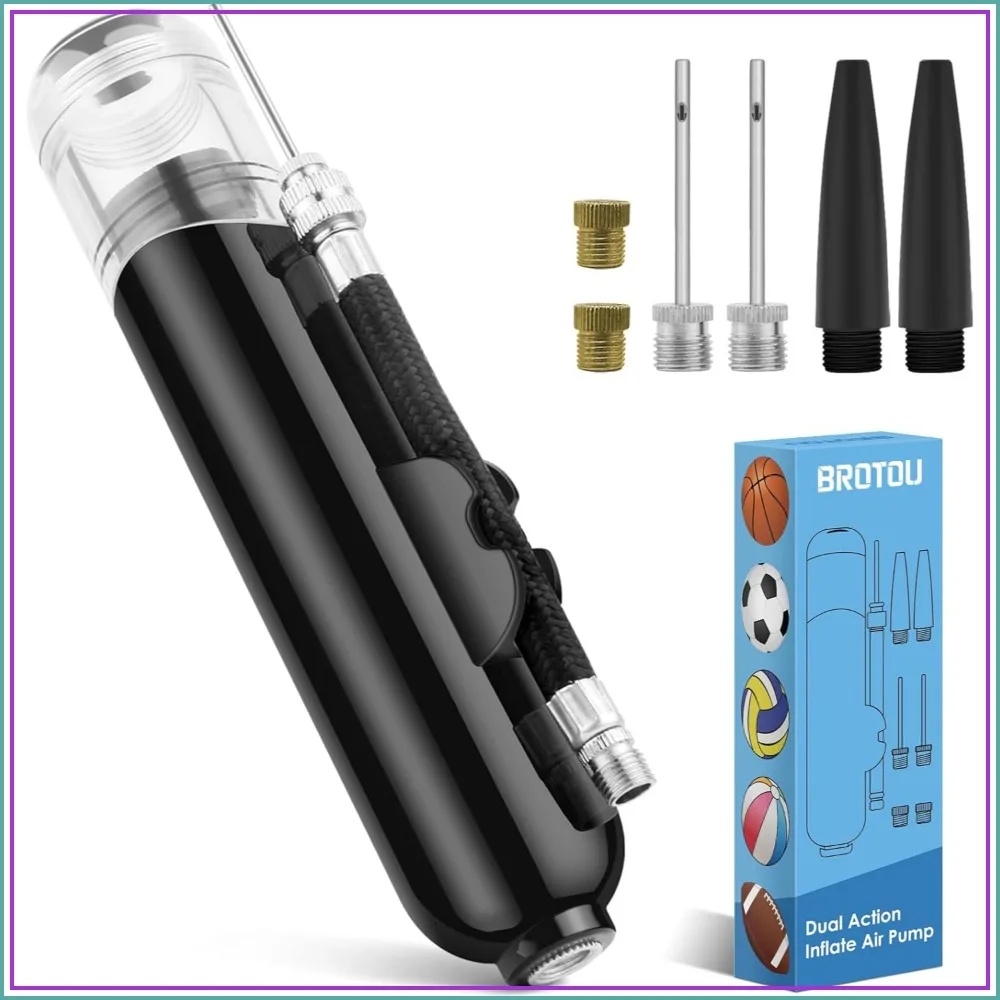 Dual Action Ball Pump with 3 Needles & 2 Nozzles for Soccer, Basketball, Volleyball, Bikes
Dual Action Ball Pump with 3 Needles & 2 Nozzles for Soccer, Basketball, Volleyball, Bikes