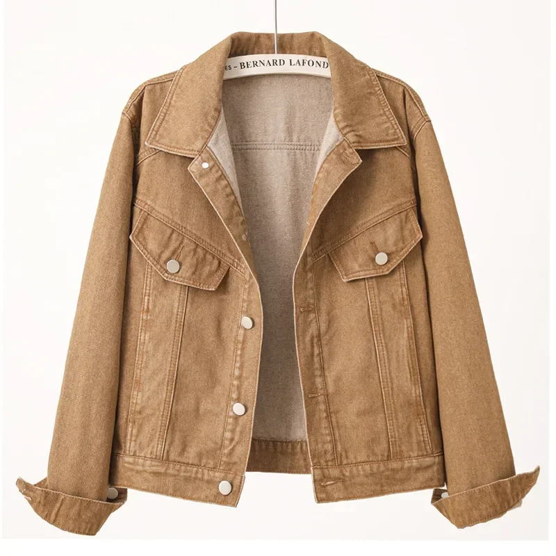 Denim Jacket Women Vintage Long Sleeve Single Breasted Turn Down Collar Washed Coat Autumn Streetwear 2024 Female Outerwear
Denim Jacket Women Vintage Long Sleeve Single Breasted Turn Down Collar Washed Coat Autumn Streetwear 2024 Female Outerwear