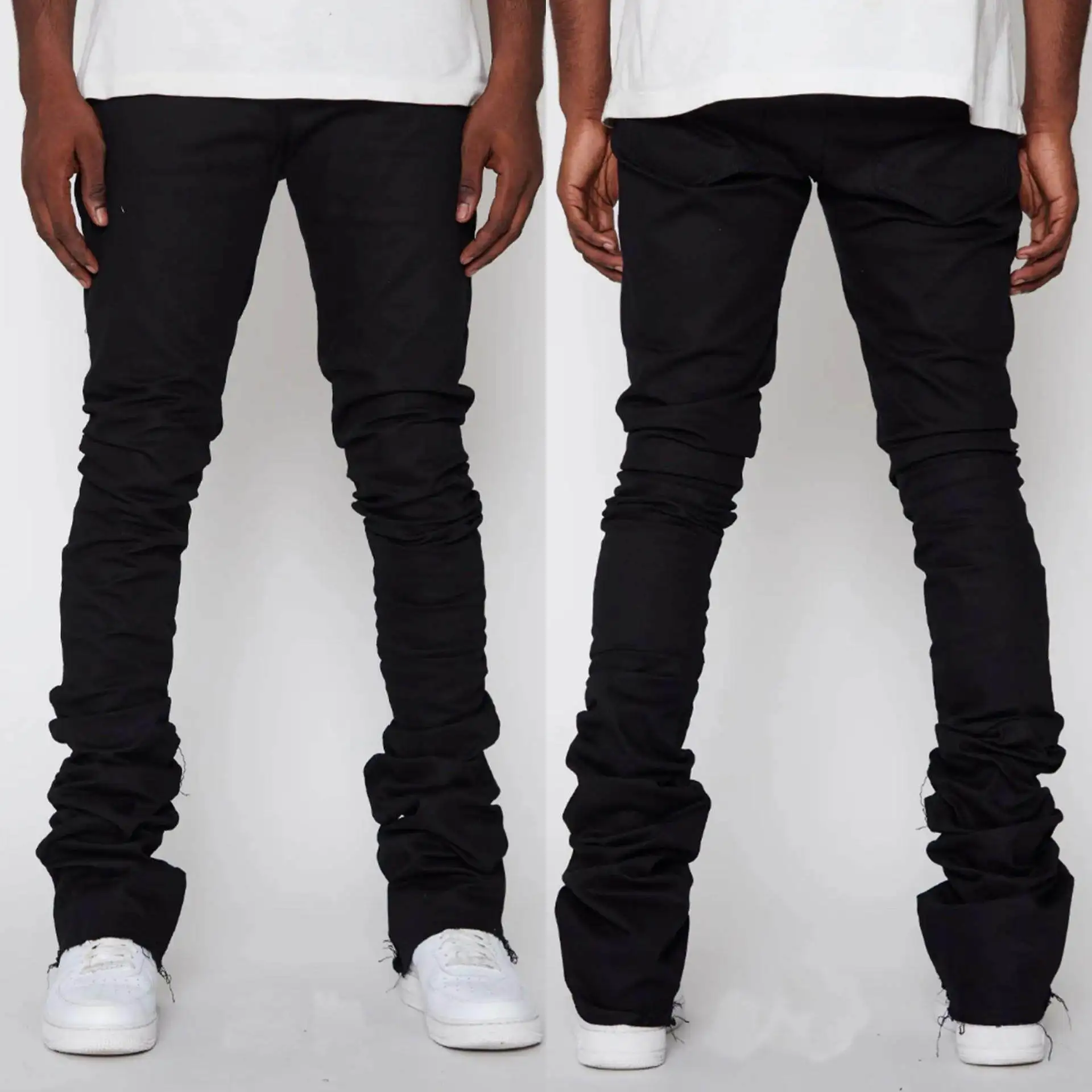 Men's Straight Leg Jeans Street Fashion Ins Popular Elastic Patchwork Denim Stack Pants Long Trousers Autumn Season China Made
Men's Straight Leg Jeans Street Fashion Ins Popular Elastic Patchwork Denim Stack Pants Long Trousers Autumn Season China Made