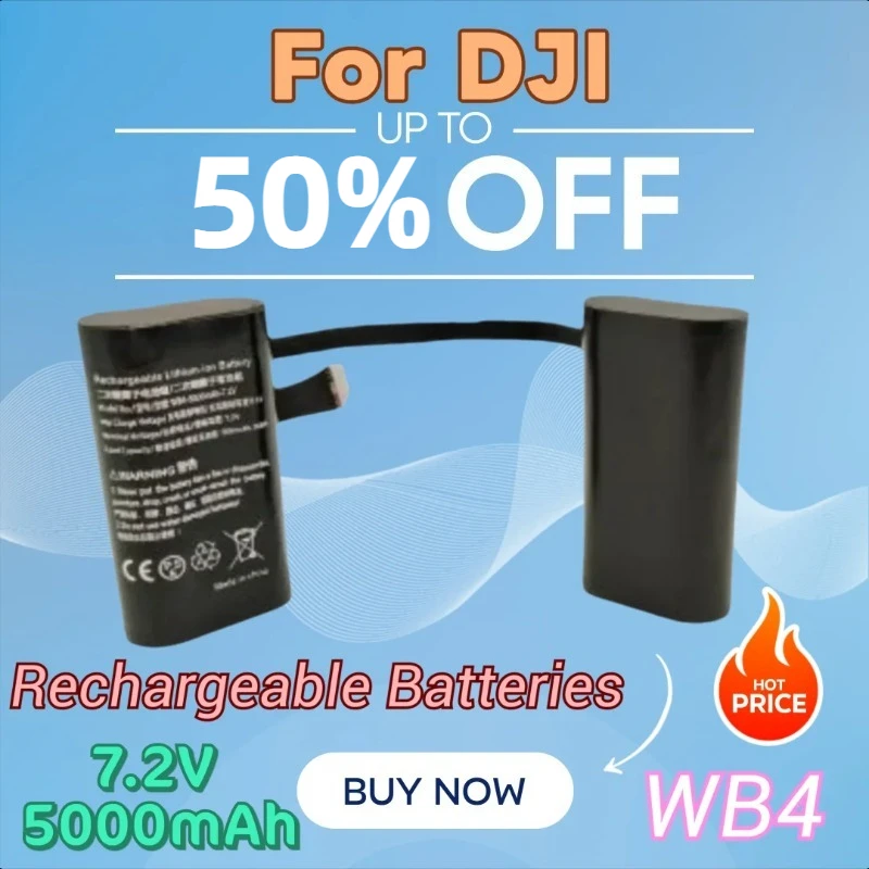 New WB4 7.2V 5000mAh Remote Controller Rechargeable Replacement Battery for DJI Smart Controller RM500 Mavic 2 T20 T10 T16 
New WB4 7.2V 5000mAh Remote Controller Rechargeable Replacement Battery for DJI Smart Controller RM500 Mavic 2 T20 T10 T16