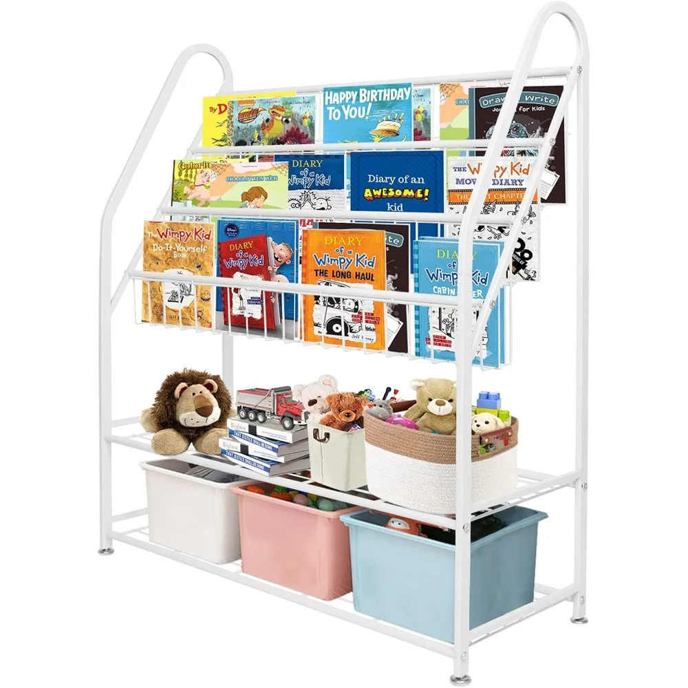 Metal Kids Bookshelf Freestanding Bookcase for Children Room in Large Toy Organizer Modern Minimalist Stable
Metal Kids Bookshelf Freestanding Bookcase for Children Room in Large Toy Organizer Modern Minimalist Stable