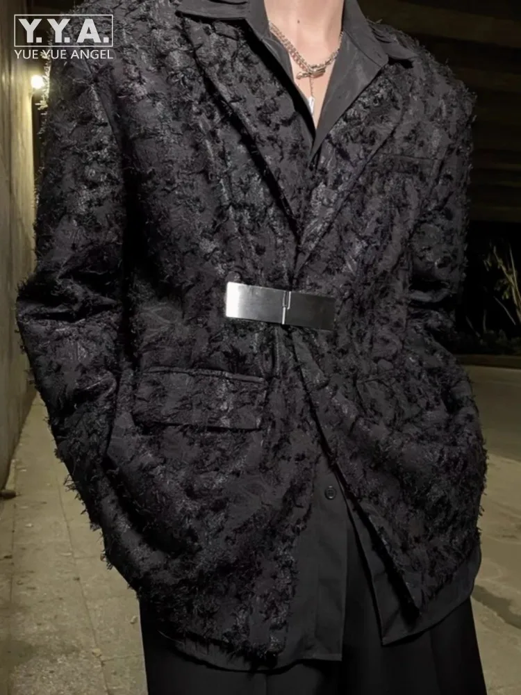 Fashion Mens Metal Buckle Business Casual Blazer Jacket Vintage Tassels Party Suit Coat Designer Spring Autumn Loose Fit Blazers
Fashion Mens Metal Buckle Business Casual Blazer Jacket Vintage Tassels Party Suit Coat Designer Spring Autumn Loose Fit Blazers
