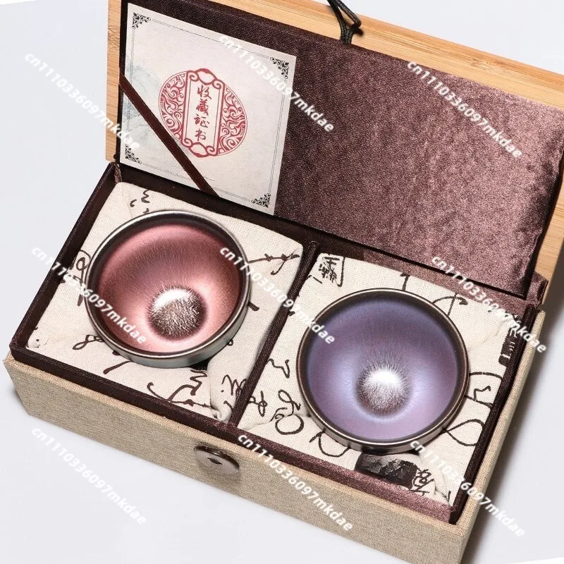 Pure raw ore iron tire pure handmade color gold couple pair cup, set tea cup high-end gift box
Pure raw ore iron tire pure handmade color gold couple pair cup, set tea cup high-end gift box