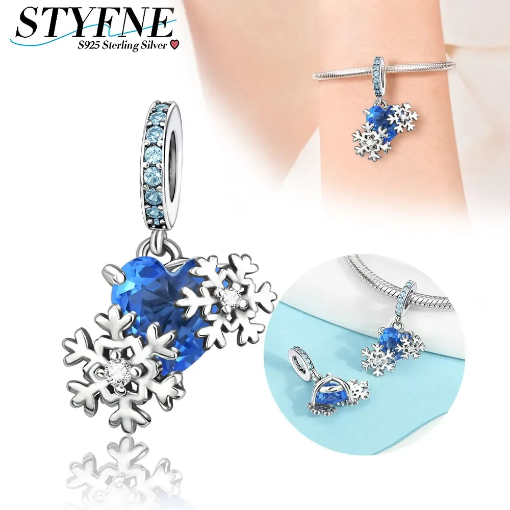 New 925 Sterling Silver Lifestyle Series Blue Snowflake Charm Beads for Women fit Original Bracelet Diy Jewelry Gift
New 925 Sterling Silver Lifestyle Series Blue Snowflake Charm Beads for Women fit Original Bracelet Diy Jewelry Gift