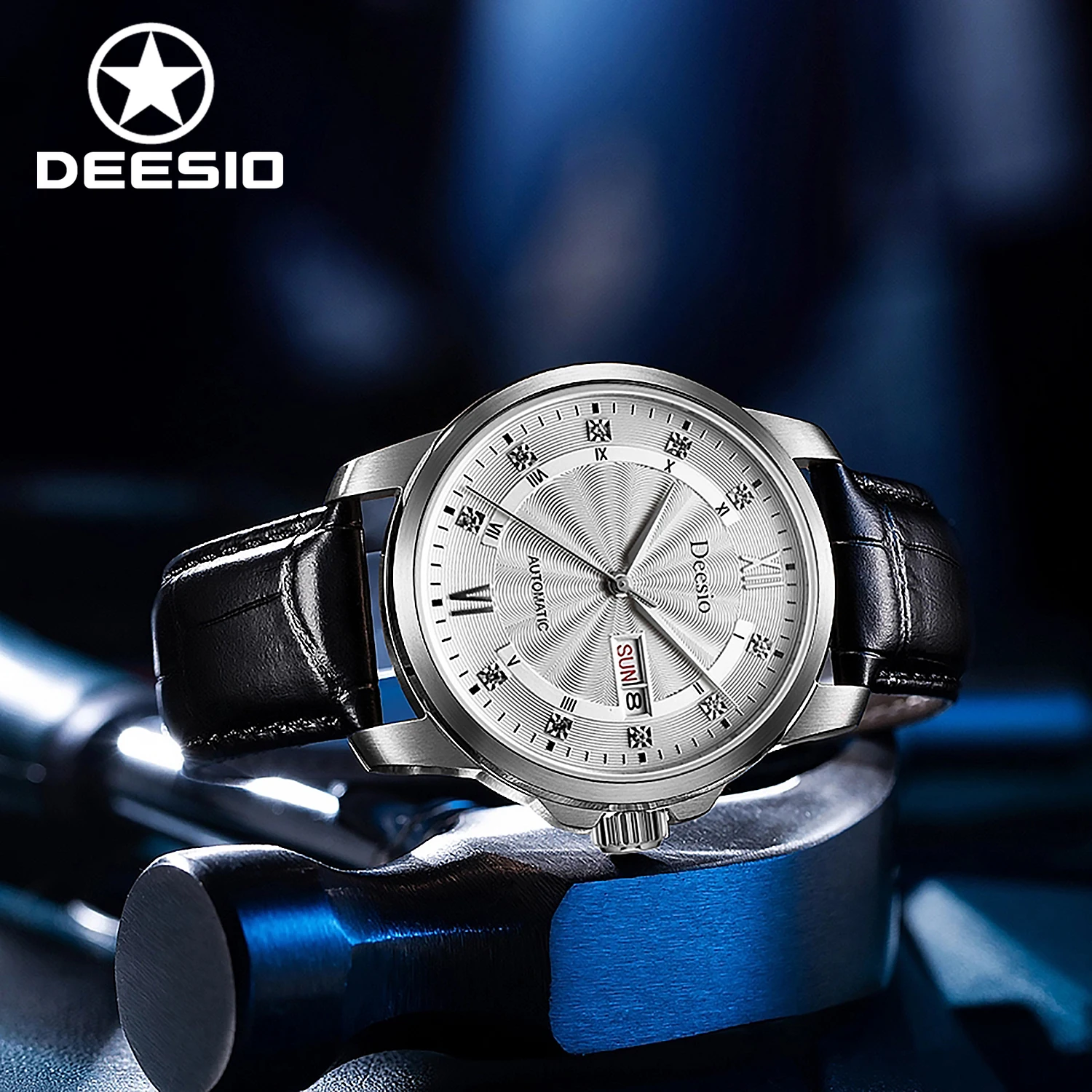 Deesio Automatic Watch for Men,Stainless Steel Waterproof Date Display Sapphire Crystal Resistant Mechanical Wristwatch Gifts
Deesio Automatic Watch for Men,Stainless Steel Waterproof Date Display Sapphire Crystal Resistant Mechanical Wristwatch Gifts