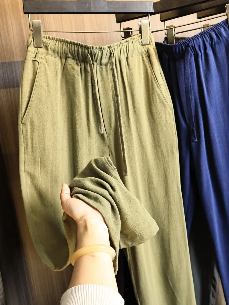Cool Comfortable Linen Fiber Lightweight Breathable Drapey Elastic Waist Versatile Casual Pants for Men Fashionable Urban Style
Cool Comfortable Linen Fiber Lightweight Breathable Drapey Elastic Waist Versatile Casual Pants for Men Fashionable Urban Style