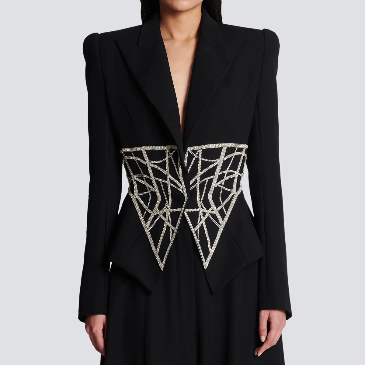 2023 new spring autumn wowmen clothes high waist Diamond long sleeve suit jacket elegant beading slim black blazers coat
2023 new spring autumn wowmen clothes high waist Diamond long sleeve suit jacket elegant beading slim black blazers coat