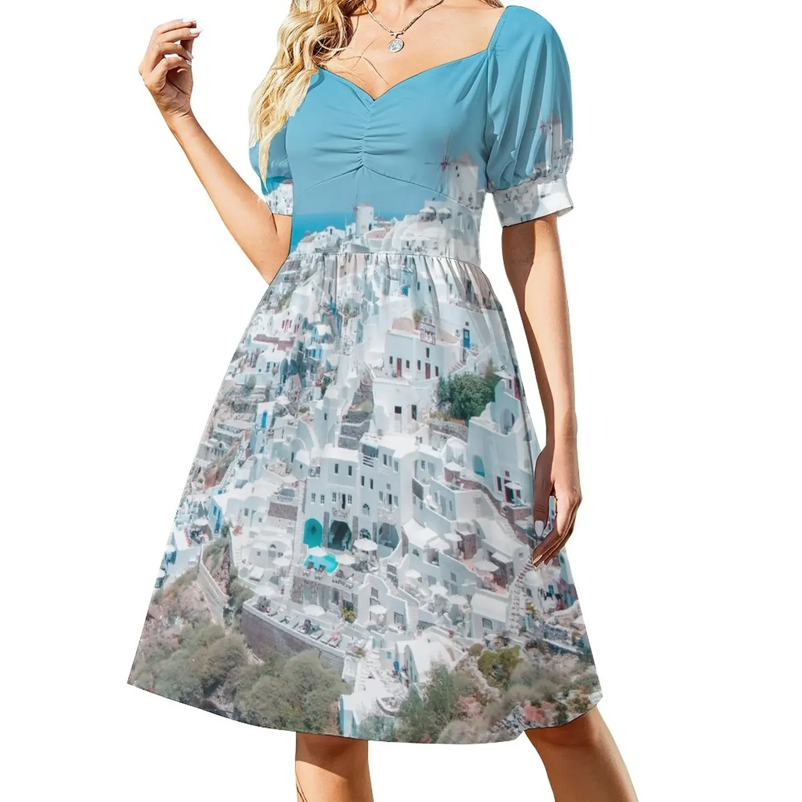 Santorini, Oia landscape Short-Sleeved Dress summer clothes for women ladies dresses for special occasions
Santorini, Oia landscape Short-Sleeved Dress summer clothes for women ladies dresses for special occasions