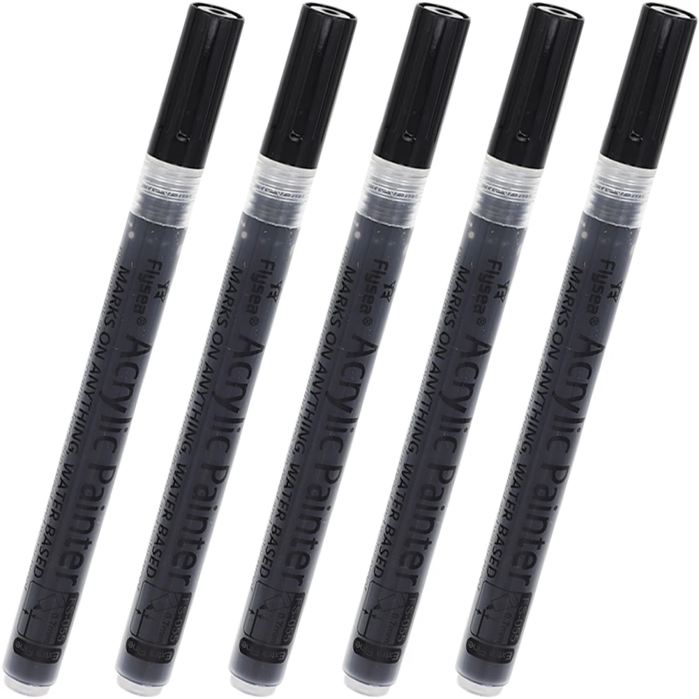 5 Pcs Acrylic Markers Black Paint Pens 0 7mm Fine Tip Permanent Drawing Writing Sketching Glass Board Marker Craft
5 Pcs Acrylic Markers Black Paint Pens 0 7mm Fine Tip Permanent Drawing Writing Sketching Glass Board Marker Craft