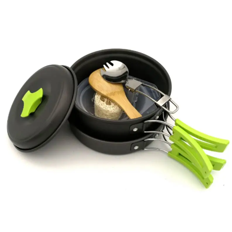Outdoor Portable 9 Pieces Camping Cookware Set for 1-2 People
Outdoor Portable 9 Pieces Camping Cookware Set for 1-2 People