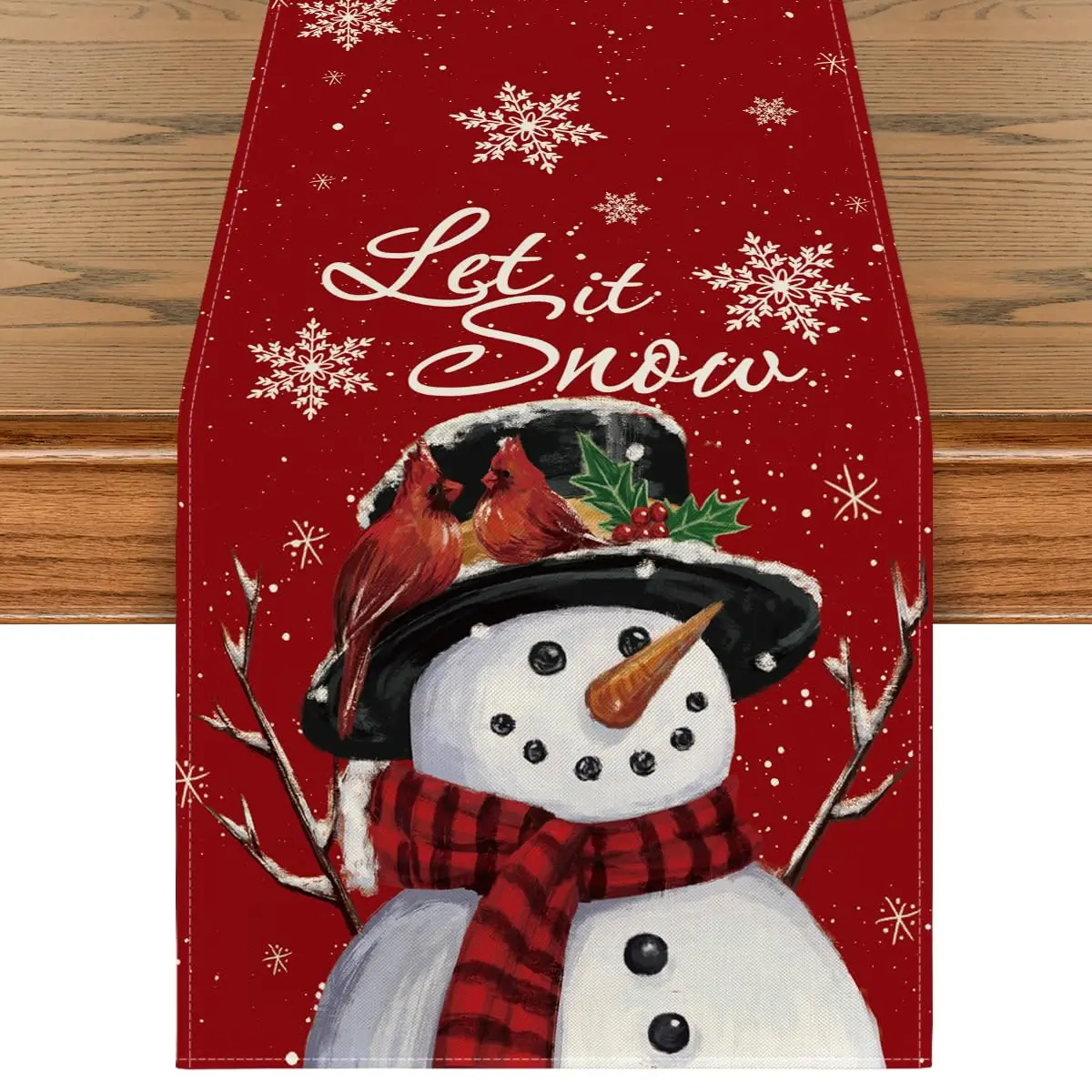 Snowman Let It Snow Winter Table Runner, Seasonal Christmas Kitchen Dining Table Decoration for Home Party Indoor
Snowman Let It Snow Winter Table Runner, Seasonal Christmas Kitchen Dining Table Decoration for Home Party Indoor