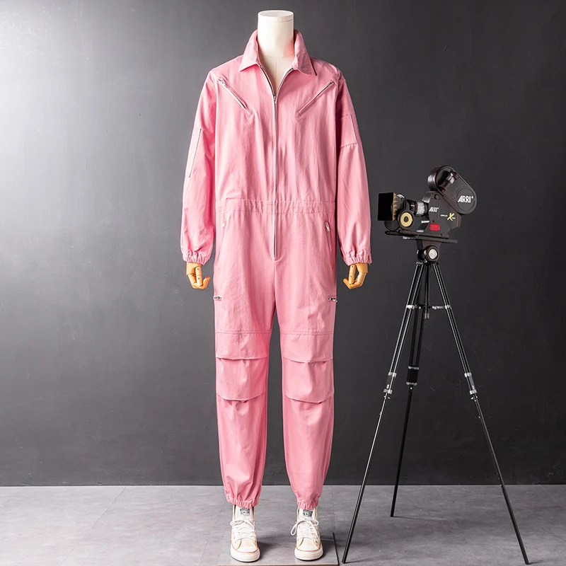 Spring Autumn ex Hooded Rer Suit Pink Bar Casual Workwear Overall Pants High Waist Loose Fit Long Trousers Youth Sle
Spring Autumn ex Hooded Rer Suit Pink Bar Casual Workwear Overall Pants High Waist Loose Fit Long Trousers Youth Sle