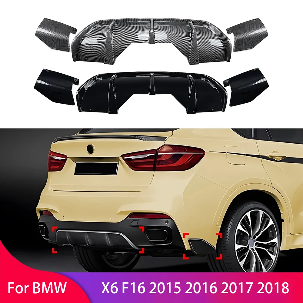 Rear Bumper Diffuser Lip+Side Spoiler Cover for BMW X6 F16 2015 2016 2017 2018 Trim Boot Splitter Guard Plate Board
Rear Bumper Diffuser Lip+Side Spoiler Cover for BMW X6 F16 2015 2016 2017 2018 Trim Boot Splitter Guard Plate Board