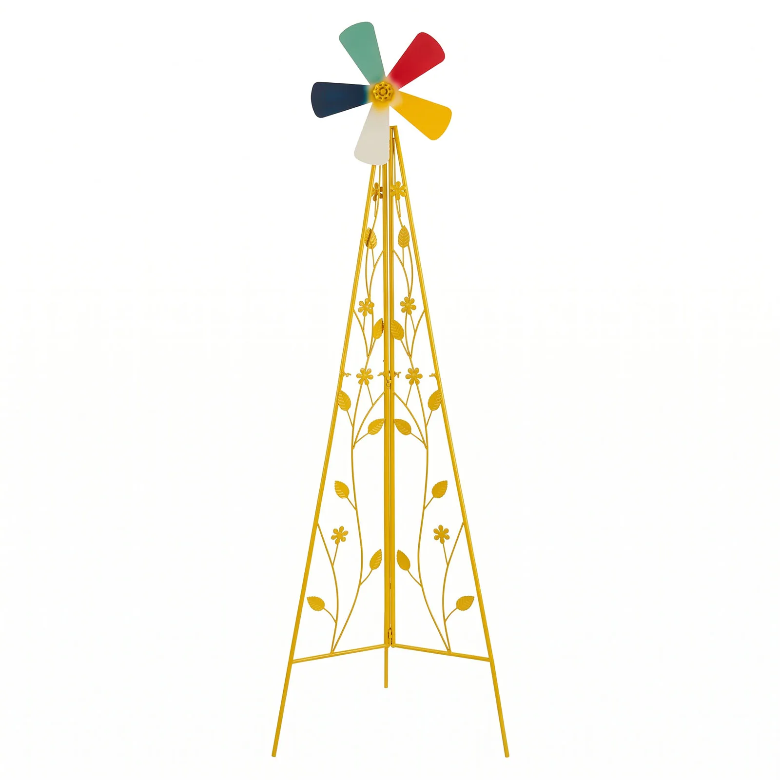6.2ft Decorative Garden Windmill with Tripod Stand, Colorful 5-Blade Iron Wind Spinner with Floral Pattern Frame, Weatherproof Metal Windmill Ornament for Backyard Lawn Patio Outdoor Decor
6.2ft Decorative Garden Windmill with Tripod Stand, Colorful 5-Blade Iron Wind Spinner with Floral Pattern Frame, Weatherproof Metal Windmill Ornament for Backyard Lawn Patio Outdoor Decor