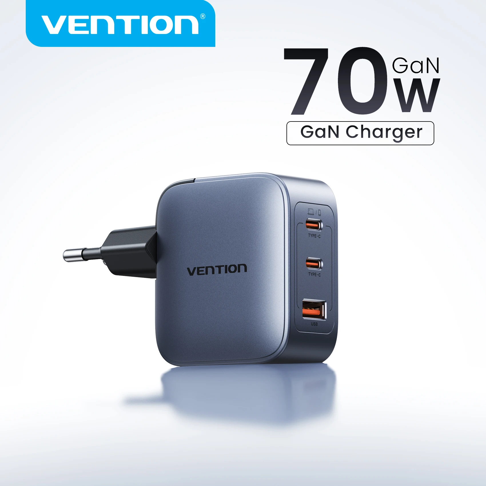 Vention 70W GaN Charger PD Charger USB C Charger Fast Charge For Macbook Tablet Phone Charger For iPhone 17 16 15 14
Vention 70W GaN Charger PD Charger USB C Charger Fast Charge For Macbook Tablet Phone Charger For iPhone 17 16 15 14