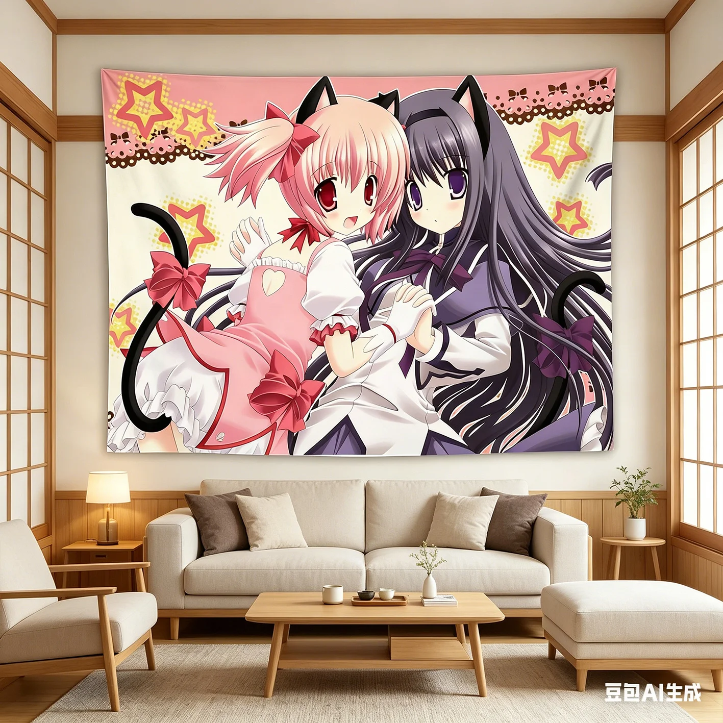 Kawaii Cat Ear Anime Girl Tapestry Starry Sky Madoka Neko Polyester Wall Hanging Bedroom Dorm Aesthetic Home Decor
Kawaii Cat Ear Anime Girl Tapestry Starry Sky Madoka Neko Polyester Wall Hanging Bedroom Dorm Aesthetic Home Decor