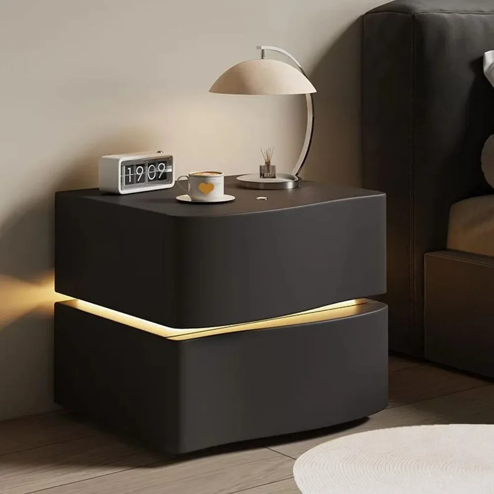 Nightstand with LED Light, Leather Night Stand with Drawer, Solid Wood Bedside Table, 2 Drawers Nightstands Bedroom
Nightstand with LED Light, Leather Night Stand with Drawer, Solid Wood Bedside Table, 2 Drawers Nightstands Bedroom
