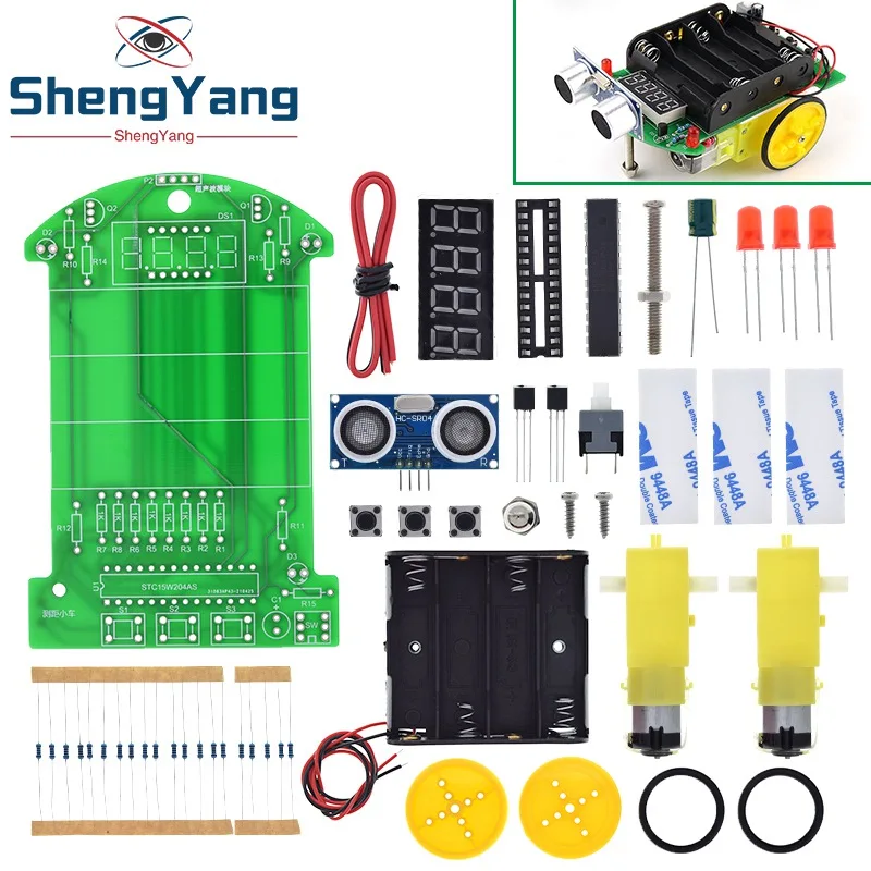 DIY Ultrasonic Ranging Obstacle Avoidance Car Electronic Kit Welding Practice DIY Kit
DIY Ultrasonic Ranging Obstacle Avoidance Car Electronic Kit Welding Practice DIY Kit