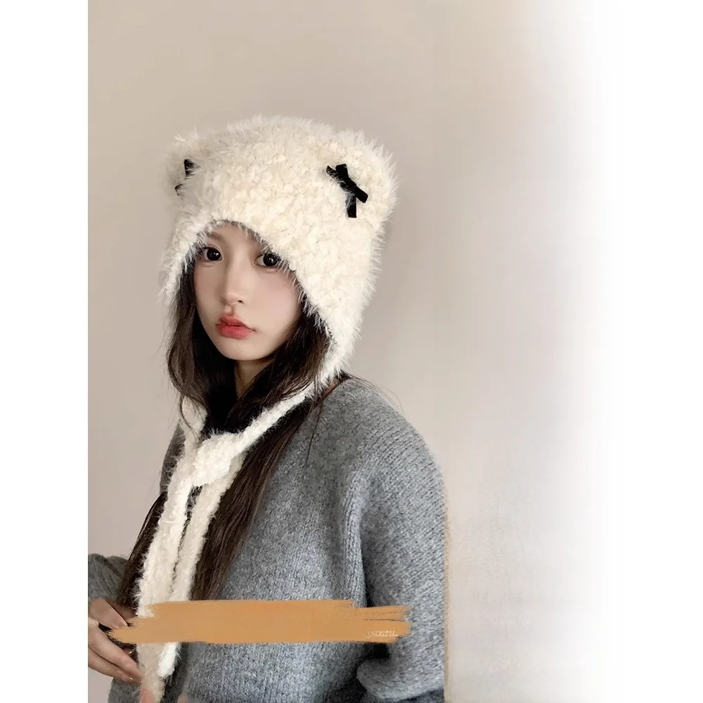 Bear Ear Knitted Hat Women's Autumn Winter Warm Small Face Protection Knotted Cable Knit Hat Street Style Soft Comfortable Ac...
Bear Ear Knitted Hat Women's Autumn Winter Warm Small Face Protection Knotted Cable Knit Hat Street Style Soft Comfortable Ac...