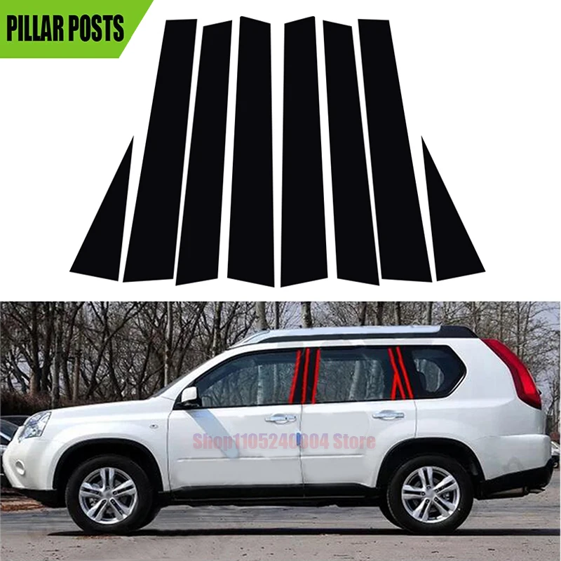 8PCS Window Decal Pillar Posts Sticker Cover Door Trim Car Accessories Glossy Black Fit For Nissan X-trail Rogue 2008 - 2013
8PCS Window Decal Pillar Posts Sticker Cover Door Trim Car Accessories Glossy Black Fit For Nissan X-trail Rogue 2008 - 2013