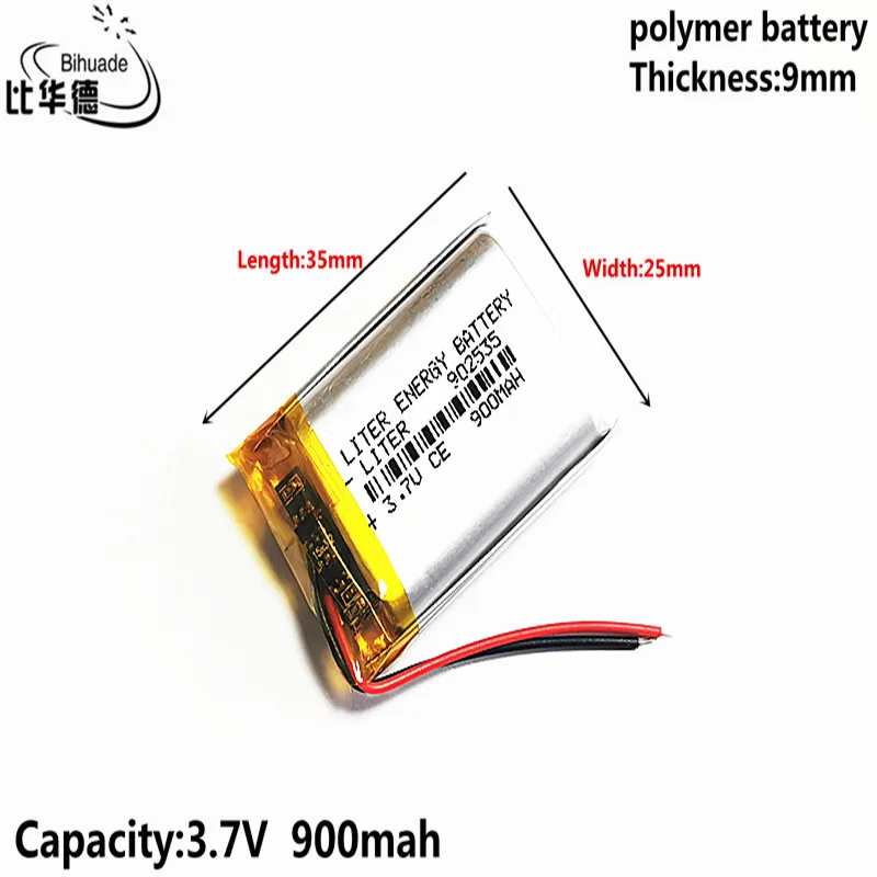 10pcs 3.7V 900MAH 902535 Lithium Polymer LiPo Rechargeable Battery For Mp3 headphone PAD DVD bluetooth camera
10pcs 3.7V 900MAH 902535 Lithium Polymer LiPo Rechargeable Battery For Mp3 headphone PAD DVD bluetooth camera