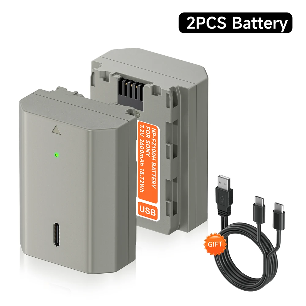 NP-FZ100 NPFZ100 NP FZ100 Battery with Type-C Fast charging for Sony a9 A9M2 a7R III a7c a7iv III ILCE-9 A6600 A7m3 A7R4 A7M4
NP-FZ100 NPFZ100 NP FZ100 Battery with Type-C Fast charging for Sony a9 A9M2 a7R III a7c a7iv III ILCE-9 A6600 A7m3 A7R4 A7M4