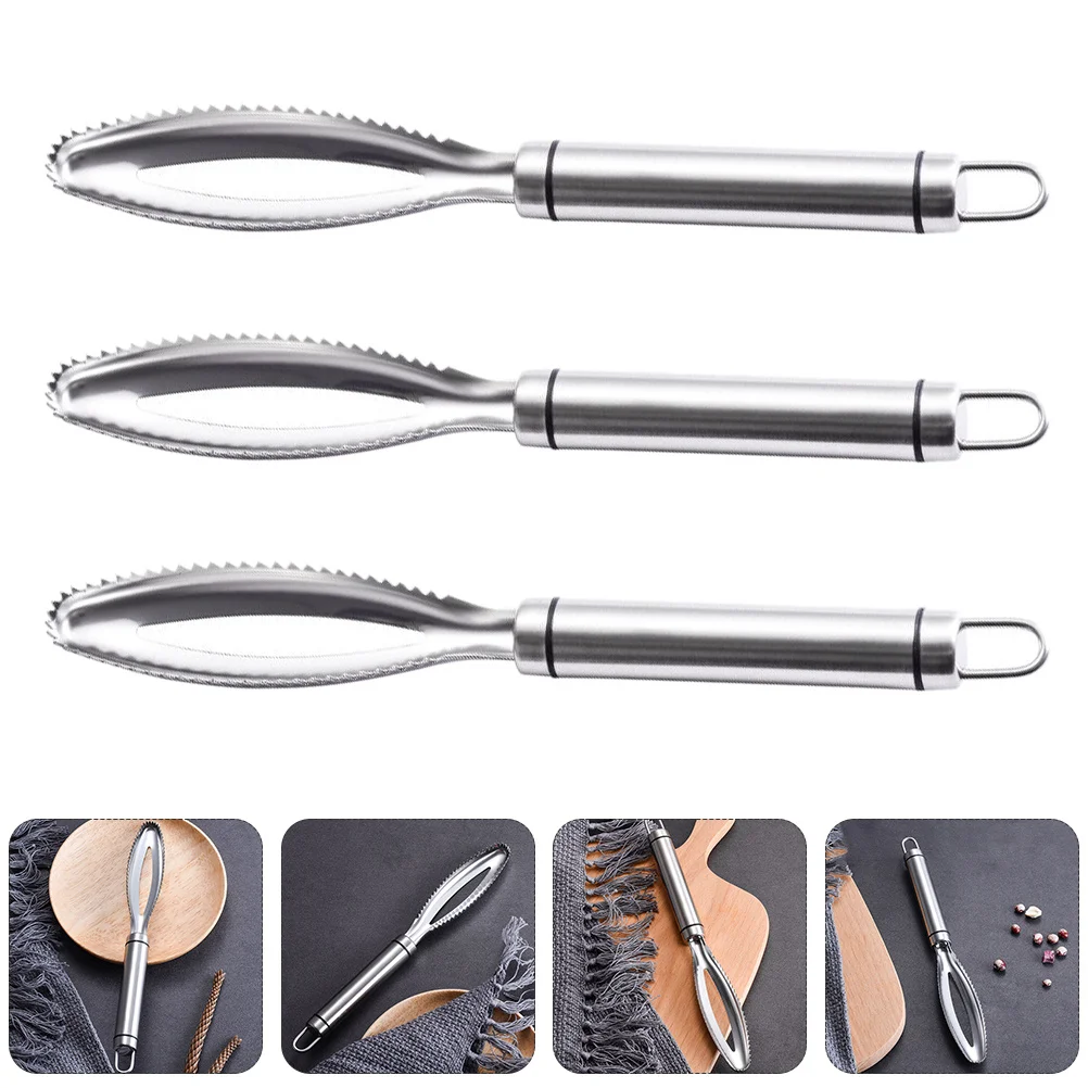 4Pcs Fish Scaler Stainless Steel Efficient Quick Scale Removal Labor Saving Comfortable Handle Fish Skin Cleaner
4Pcs Fish Scaler Stainless Steel Efficient Quick Scale Removal Labor Saving Comfortable Handle Fish Skin Cleaner