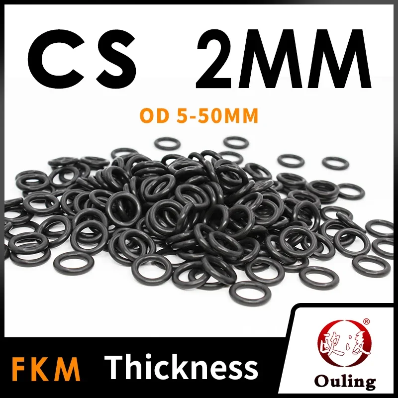 CS2mm Black FKM OD5-50 Fluorine Rubber O-rings Seals Gasket Washer temperature wear-resistant corrosion-resistant ring
CS2mm Black FKM OD5-50 Fluorine Rubber O-rings Seals Gasket Washer temperature wear-resistant corrosion-resistant ring