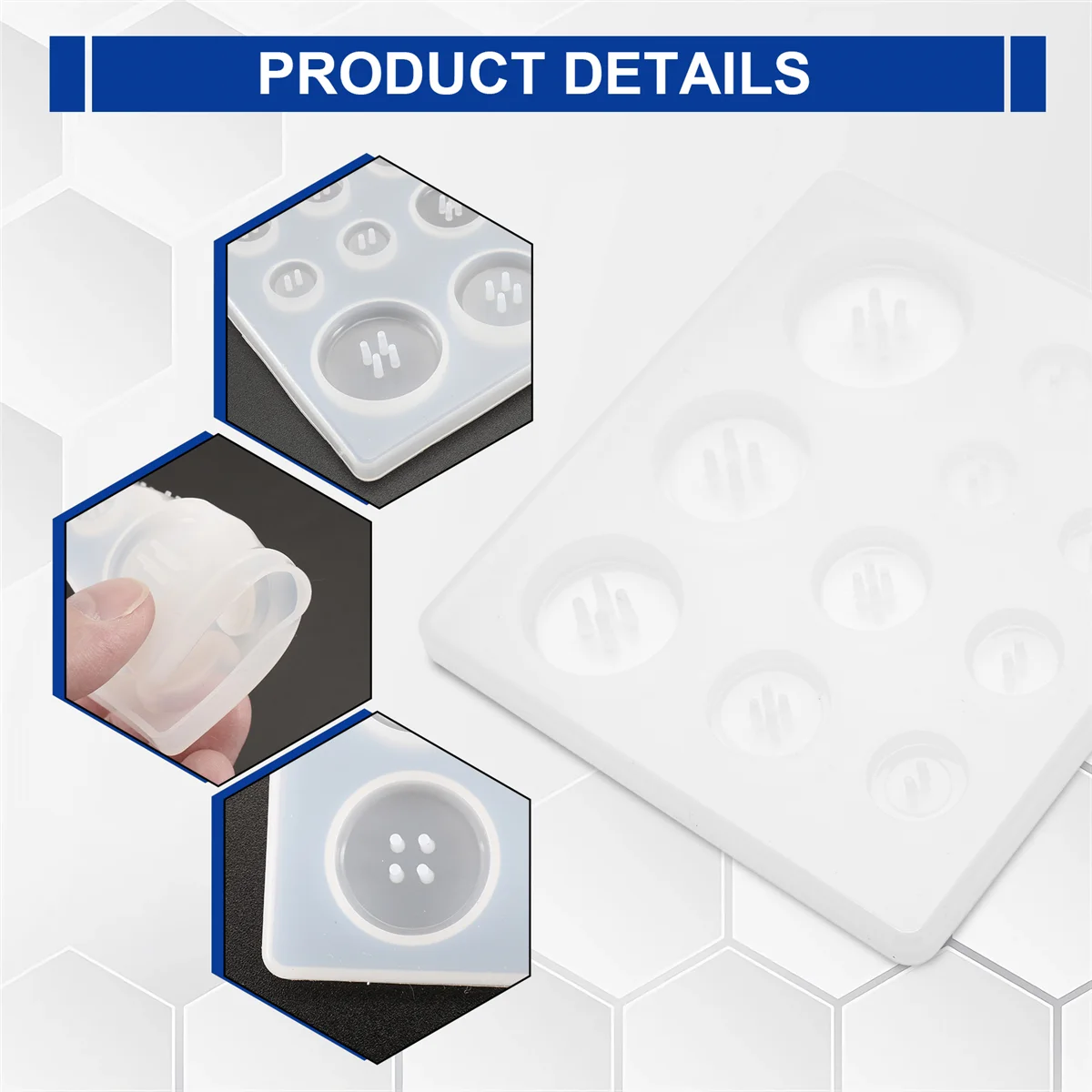 YCHL DIY Silicone Mold Resin Button Handmade Resin Mold with Hole Pendant Button Clay Epoxy Pendant for Keychain Supplies
YCHL DIY Silicone Mold Resin Button Handmade Resin Mold with Hole Pendant Button Clay Epoxy Pendant for Keychain Supplies