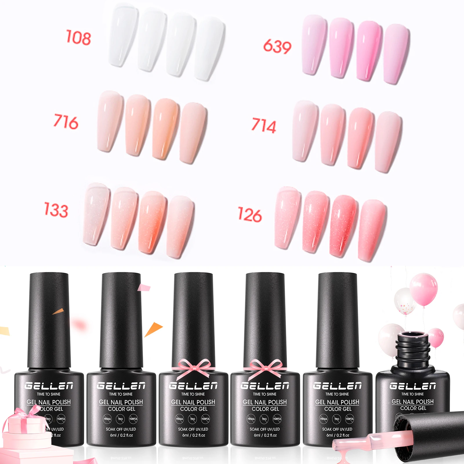 Набор из 6 гель-лаков для ногтей в японском стиле: нюдовые, белые, розовые, прозрачные оттенки. Летний маникюр для салонов и домашнего использования.
Набор из 6 гель-лаков для ногтей в японском стиле: нюдовые, белые, розовые, прозрачные оттенки. Летний маникюр для салонов и домашнего использования.