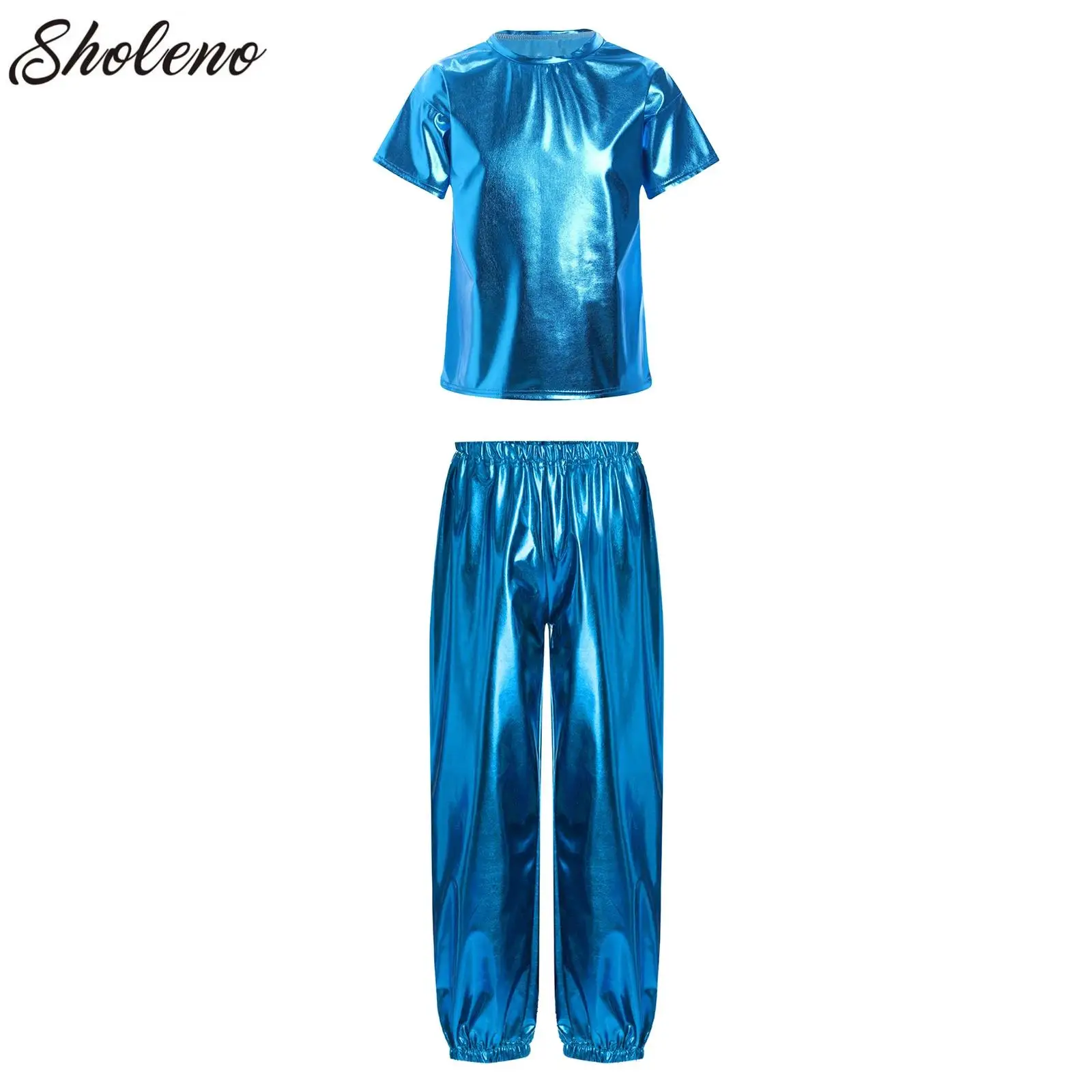 Boy Girl Hip-hop Set Metallic Shiny Jazz Dance Costume Children Performance Jazz Clothes Modern Cheerleading Hip Hop Dancewear
Boy Girl Hip-hop Set Metallic Shiny Jazz Dance Costume Children Performance Jazz Clothes Modern Cheerleading Hip Hop Dancewear