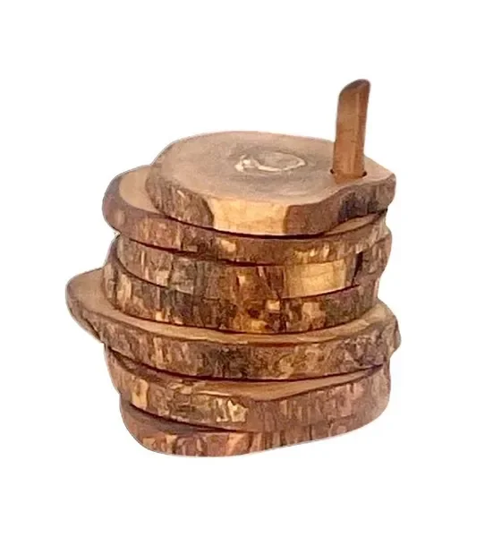 Olive Wood Coaster Set with Holder -7 Pcs
Olive Wood Coaster Set with Holder -7 Pcs