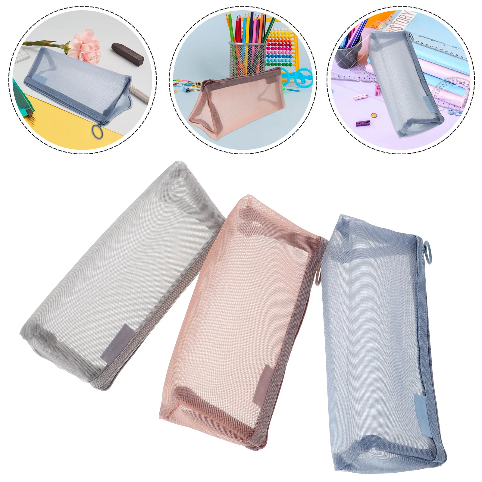3Pcs Transparent Pencil Bag Large Capacity Triangular Mesh Pen Case Clear Zipper Pouch for School Exam Makeup Brush Holder
3Pcs Transparent Pencil Bag Large Capacity Triangular Mesh Pen Case Clear Zipper Pouch for School Exam Makeup Brush Holder
