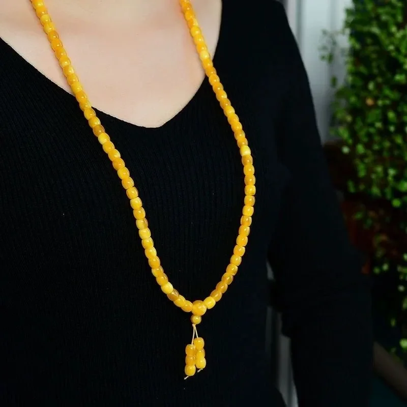 Beeswax Amber 108 Buddha Bead Bracelet Amber Necklace Men's and Women's Beeswax Barrel Bead Bracelet
Beeswax Amber 108 Buddha Bead Bracelet Amber Necklace Men's and Women's Beeswax Barrel Bead Bracelet